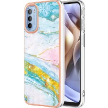 Colorful Shop Motorola Moto G31/G41 Mermer Desen Ince Tpu Koruma Yumuşak (Yurt Dışından)