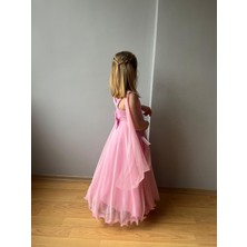 Taha Kids Melek Model Kız Çocuk Abiye Şeker Pembe