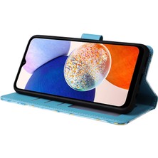 Colorful Shop Ile Uyumlu Samsung Galaxy A15 5g Premium Mermer Vintage Pu Deri Manyetik Kapatma Kılıfı Kayışlı Kapaklı (Yurt Dışından)