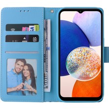 Colorful Shop Ile Uyumlu Samsung Galaxy A15 5g Premium Mermer Vintage Pu Deri Manyetik Kapatma Kılıfı Kayışlı Kapaklı (Yurt Dışından)