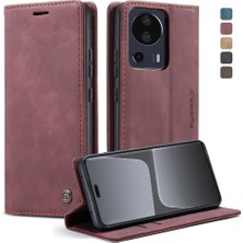 Colorful Shop Xiaomi 13 Lite Için Flip Case Kılıf Kart Yuvası Kickstand Manyetik Kapatma Pu (Yurt Dışından)