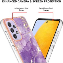 Colorful Shop Samsung Galaxy A23 5g/4g Mermer Desen Ince Tpu Koruma Yumuşak (Yurt Dışından)