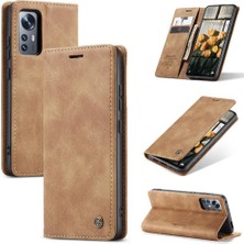 Colorful Shop Xiaomi 12/12X/12S Için Flip Case Vintage Pu Deri Cüzdan Flip Folio Kitap (Yurt Dışından)