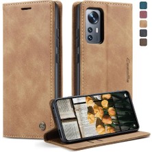 Colorful Shop Xiaomi 12/12X/12S Için Flip Case Vintage Pu Deri Cüzdan Flip Folio Kitap (Yurt Dışından)