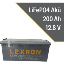 Lexron 200AH 12.8V Lifepo4 Pil Lityum Akü Lexron