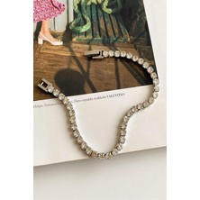 Xsay Çelik Gümüş Renk Su Yolu Bileklik (20 Cm)