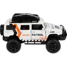 Bıyıklı Tobacco Çek Bırak Metal Off-Road Jeep Araba Beyaz