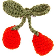 Peraluna CHERRY PIN  Kiraz Motif Yaka İğnesi - Kırmızı