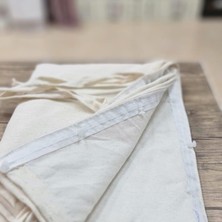 Devrim Olivya Tekstil Lüks 1.Sınıf Eleganse Bej Düz Renk Kornişli Özel Dikim Lüks Branda Balkon Perdesi