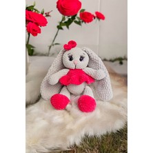 Fiyonka Handmade Creations Sevimli Kadife Amigurumi Tavşan Örme Oyuncak