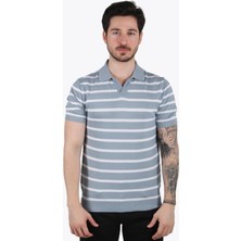 Mckanzie 66520 Düğmesiz Polo Yaka Çizgili T-Shirt