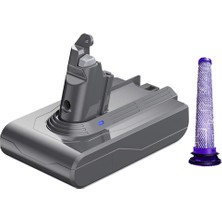 Teedoo 21.6 V V6 DC62 Pil Adaptörü + Ön/arka Filtreler Dyson V6 SV04 SV03 DC58 DC59 DC61 DC74 Hayvan DC72 Vakum Için Değiştirin (Yurt Dışından)
