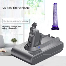 Teedoo 21.6 V V6 DC62 Pil Adaptörü + Ön/arka Filtreler Dyson V6 SV04 SV03 DC58 DC59 DC61 DC74 Hayvan DC72 Vakum Için Değiştirin (Yurt Dışından)