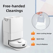 Teedoo Roborock Q Revo Robot Süpürge Için Uyumlu 8 Paket Toz Torbası, Büyük Kapasiteli Tek Kullanımlık Yedek Çantalar (Yurt Dışından)