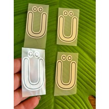 Gönülden Tasarım 5x4 cm Ütü Ile Yapışan Ü Harfi Transfer Baskı Arma