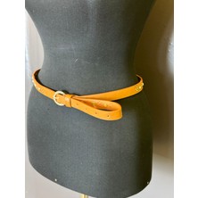 Gönülden Tasarım Tana Zirkon Taşlı Zımbalı Kadın Kemer 100X2 cm