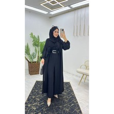 First Birinci Sınıf Premium Çift Taraflı Dubai Krep Kumaş Tulumlu Abaya Takım