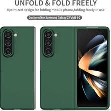 Eabhulie Samsung Galaxy Z Fold 5 Için Ince Sert Pc Koruyucu Kılıf Telefon Kılıfı Yeşil (Yurt Dışından)