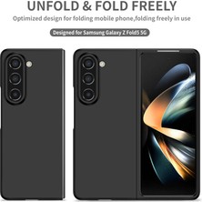 Eabhulie Samsung Galaxy Z Fold 5 Için Ince Sert Pc Koruyucu Kılıf Telefon Kılıfı Siyah (Yurt Dışından)