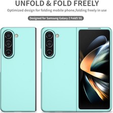 Eabhulie Samsung Galaxy Z Fold 5 Için Ince Sert Pc Koruyucu Kılıf Telefon Kılıfı Mavi (Yurt Dışından)