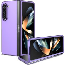 Eabhulie Samsung Galaxy Z Fold 5 Için Ince Sert Pc Koruyucu Kılıf Telefon Kılıfı Mor (Yurt Dışından)