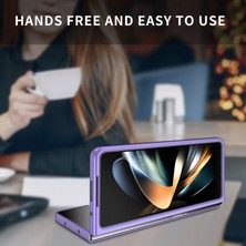 Eabhulie Samsung Galaxy Z Fold 5 Için Ince Sert Pc Koruyucu Kılıf Telefon Kılıfı Mor (Yurt Dışından)