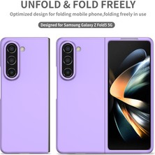 Eabhulie Samsung Galaxy Z Fold 5 Için Ince Sert Pc Koruyucu Kılıf Telefon Kılıfı Mor (Yurt Dışından)