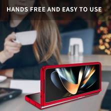 Eabhulie Samsung Galaxy Z Fold 5 Için Ince Sert Pc Koruyucu Kılıf Telefon Kılıfı Kırmızı (Yurt Dışından)