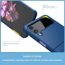 Eabhulie Samsung Galaxy Z Flip 5 Için Ince Silikon Kauçuk Telefon Kılıfı, Halka Tutucu Standlı Lavanta (Yurt Dışından)