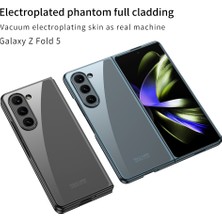 Eabhulie Samsung Galaxy Z Fold 5 Için Ince Lüks Elektrolizle Kristal Temizle Telefon Kılıfı Yeşil (Yurt Dışından)