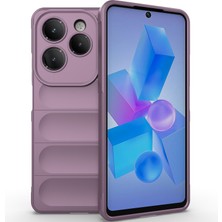 Eabhulie Infinix Hot 40 / Hot 40 Pro Için Kaymaz Yumuşak Silikon Telefon Kılıfı - Mor (Yurt Dışından)