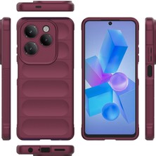 Eabhulie Infinix Hot 40 / Hot 40 Pro Için Kaymaz Yumuşak Silikon Telefon Kılıfı - Koyu Kırmızı (Yurt Dışından)