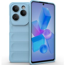 Eabhulie Infinix Hot 40 / Hot 40 Pro Için Kaymaz Yumuşak Silikon Telefon Kılıfı - Mavi (Yurt Dışından)