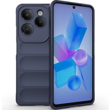 Eabhulie Infinix Hot 40 / Hot 40 Pro Için Kaymaz Yumuşak Silikon Telefon Kılıfı - Lacivert (Yurt Dışından)