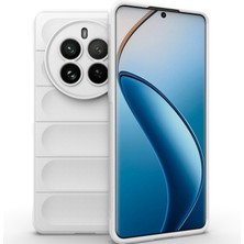 Eabhulie Realme 12 Pro / 12 Pro+ Için Kaymaz Yumuşak Silikon Telefon Kılıfı - Beyaz (Yurt Dışından)