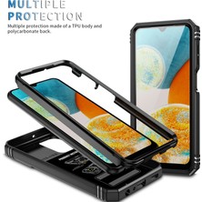 Eabhulie Samsung Galaxy A23 5g/4g Için Çift Katmanlı Slayt Lens Kapak Halka Tutucu Standı ile Telefon Kılıfı - Siyah (Yurt Dışından)