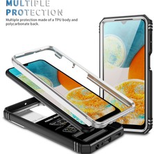 Eabhulie Samsung Galaxy A23 5g/4g Için Çift Katmanlı Slayt Lens Kapak Halka Tutucu Standı ile Telefon Kılıfı - Beyaz (Yurt Dışından)