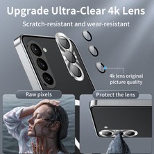 Eabhulie Samsung Galaxy S24+ Için Metal Pc Arka Lens Koruma Manyetik Kablosuz Şarj Cihazı Telefon Kılıfı Gümüş (Yurt Dışından)