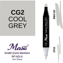 Masis Twin Çift Uçlu Marker Kalemi Cg2 Cool Grey