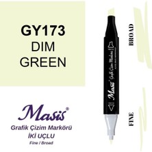 Masis Twin Çift Uçlu Marker Kalemi 173 Dim Green