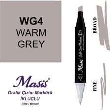 Masis Twin Çift Uçlu Marker Kalemi Wg4 Warm Grey