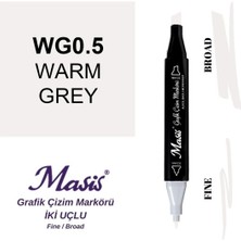 Masis Twin Çift Uçlu Marker Kalemi Wg0.5 Warm Grey