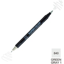Zig Kurecolor Mangaka Fine&brush Çift Taraflı Kalem CNKC-2200 No 840 Green Gray 1