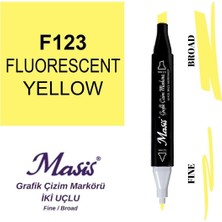 Masis Twin Çift Uçlu Marker Kalemi 123 Fluorescent Yellow