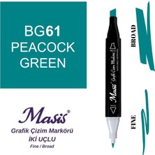 Masis Twin Çift Uçlu Marker Kalemi 61 Peacock Green