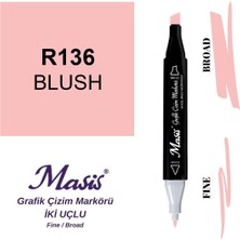 Masis Twin Çift Uçlu Marker Kalemi 136 Blush