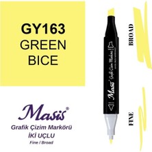 Masis Twin Çift Uçlu Marker Kalemi 163 Green Bice