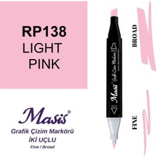 Masis Twin Çift Uçlu Marker Kalemi 138 Light Pink