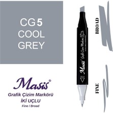 Masis Twin Çift Uçlu Marker Kalemi Cg5 Cool Grey