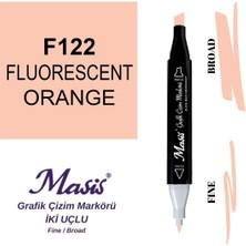 Masis Twin Çift Uçlu Marker Kalemi 122 Fluorescent Orange